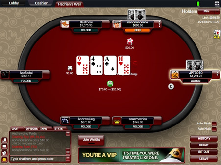 Players Only Cash Game Table